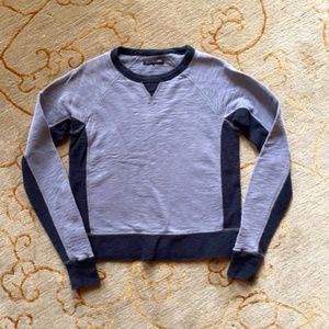 Rag & Bone /Jean XS Black and Grey Color Block Crewneck Sweatshirt